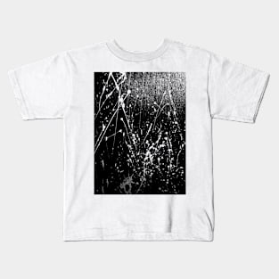 Abstract grunge paint splashes black and white art texture Kids T-Shirt